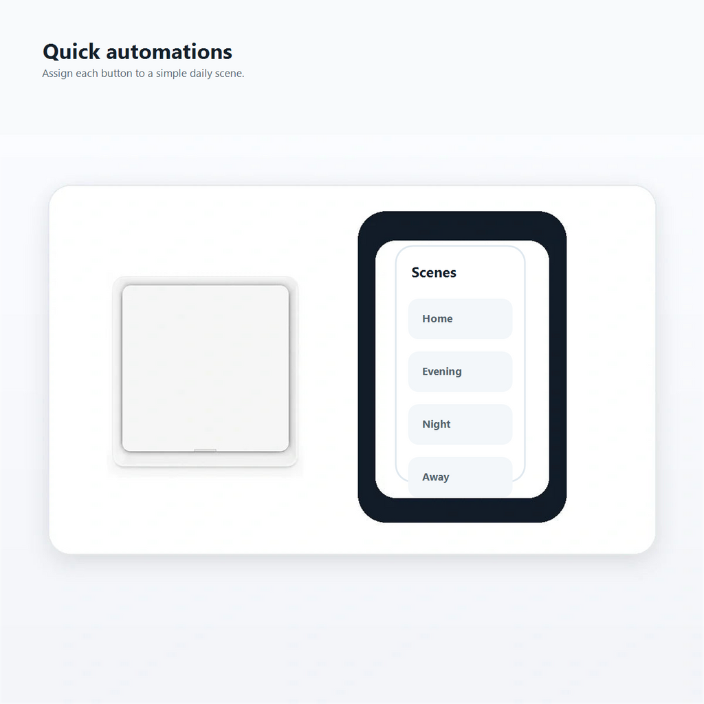 Quick automations card for ZigBee scene switch