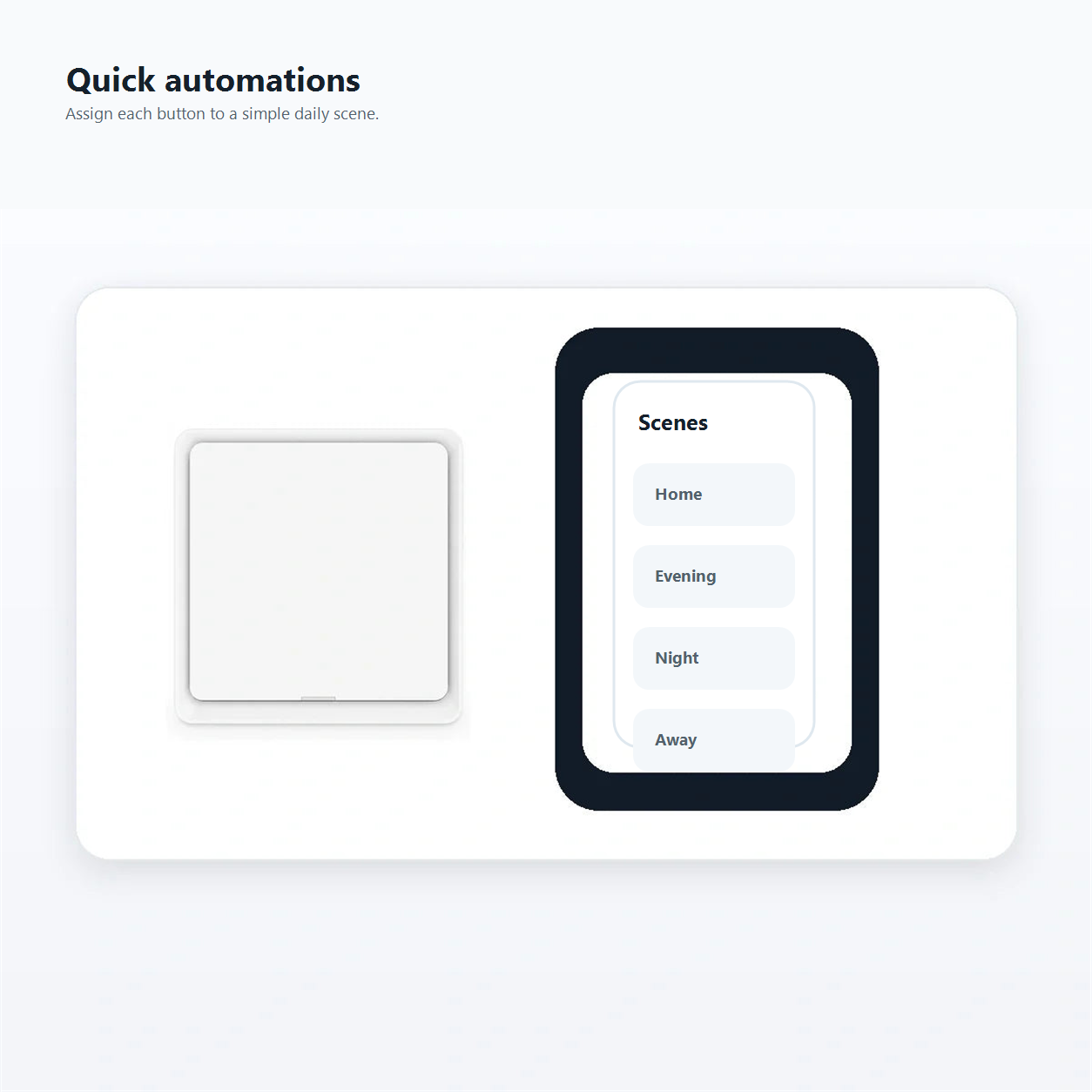 Quick automations card for ZigBee scene switch