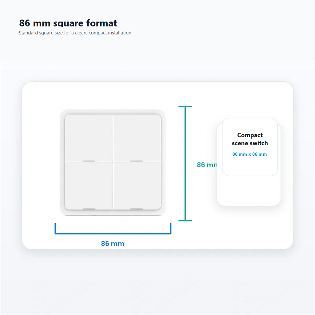 86 mm dimensions card for NeoScene 4 Comfort