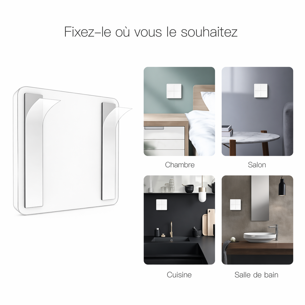 Interrupteur Zigbee fixation murale