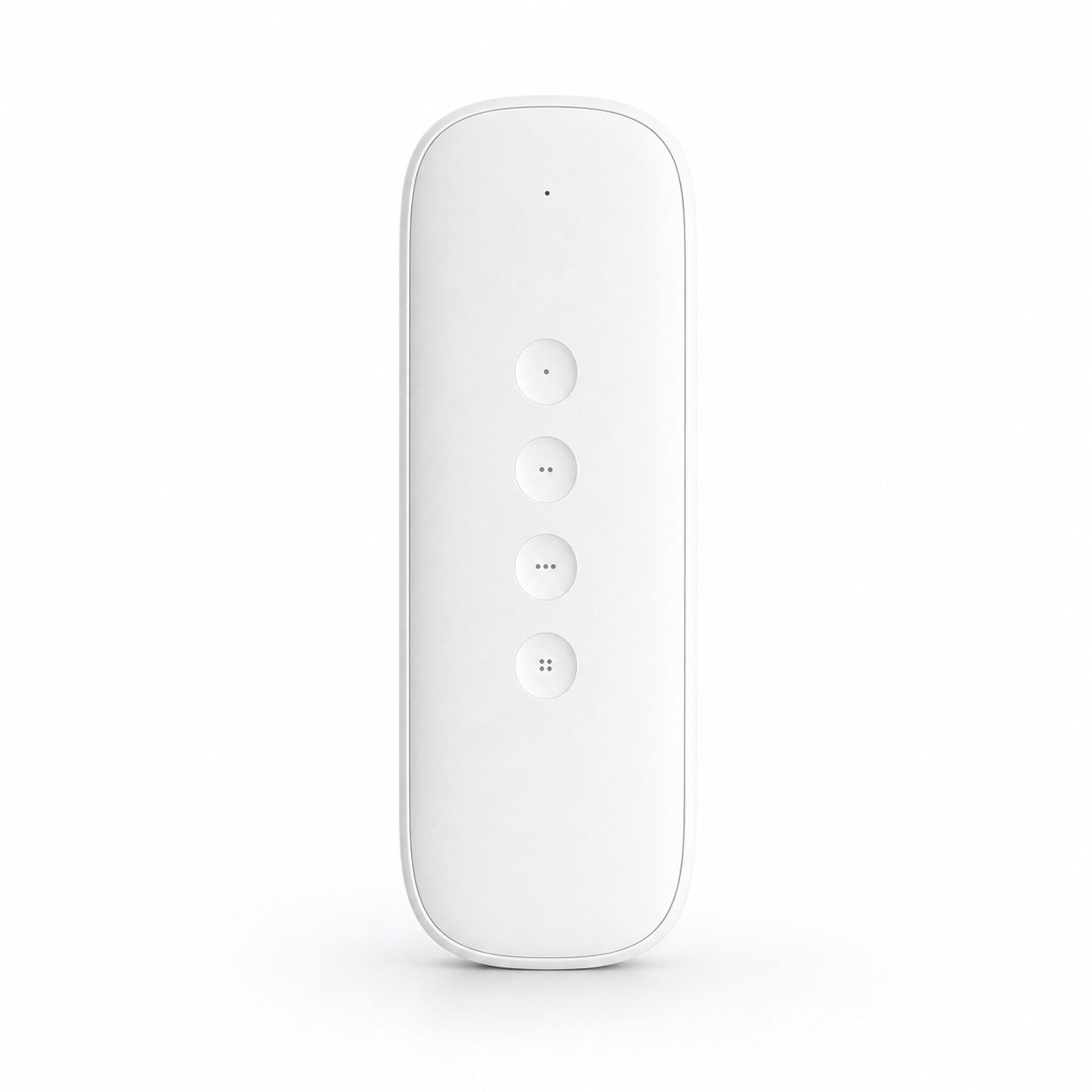 White 4-button ZigBee scene remote on a clean studio background