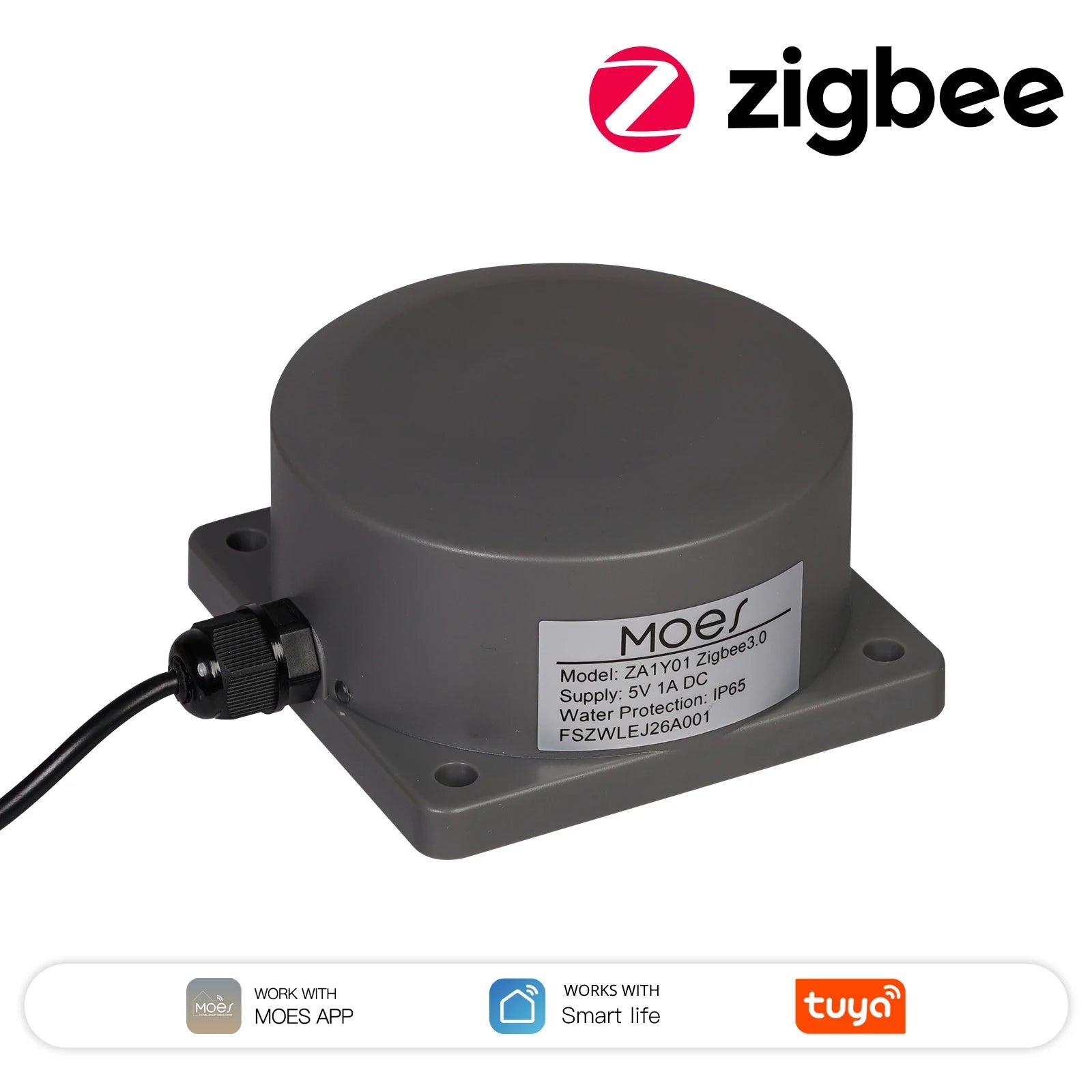 Studio packshot of WiFi version ultrasonic liquid level sensor
