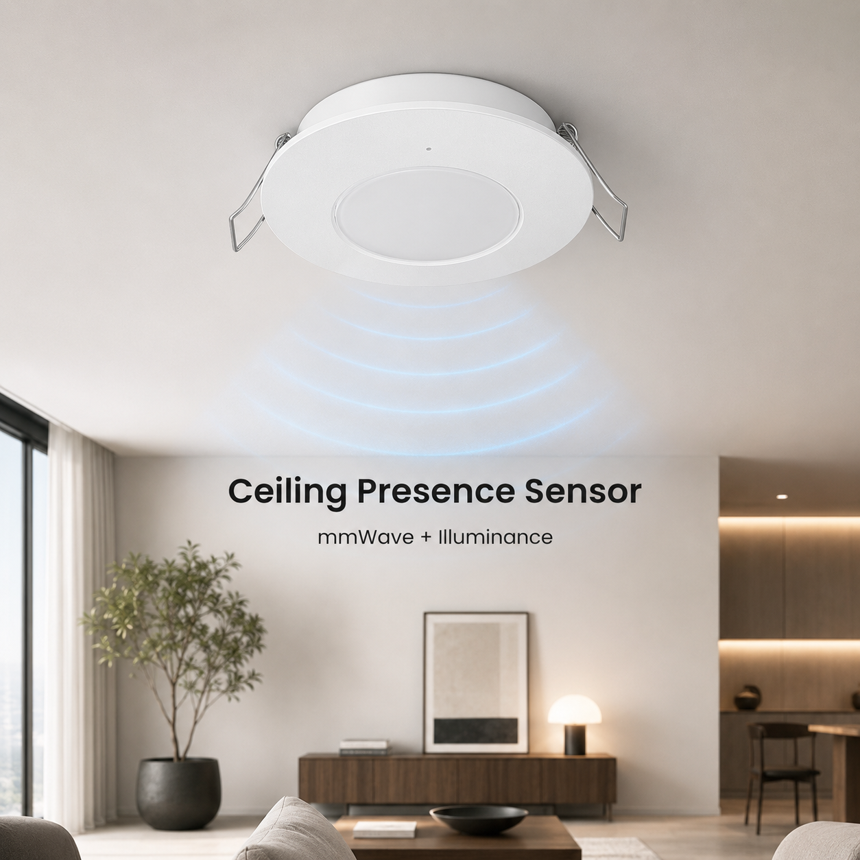 Premium hero image of recessed ceiling presence sensor
