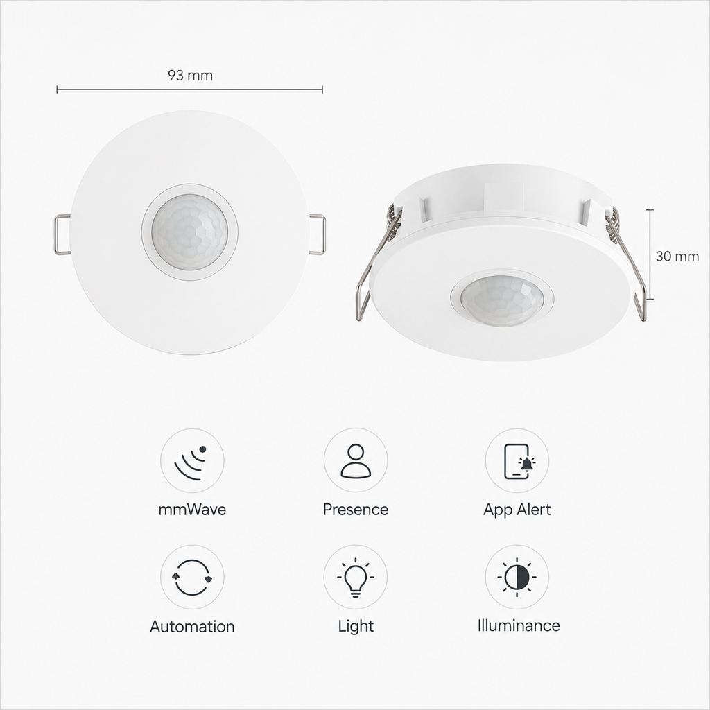 Specification and icons for ceiling presence sensor