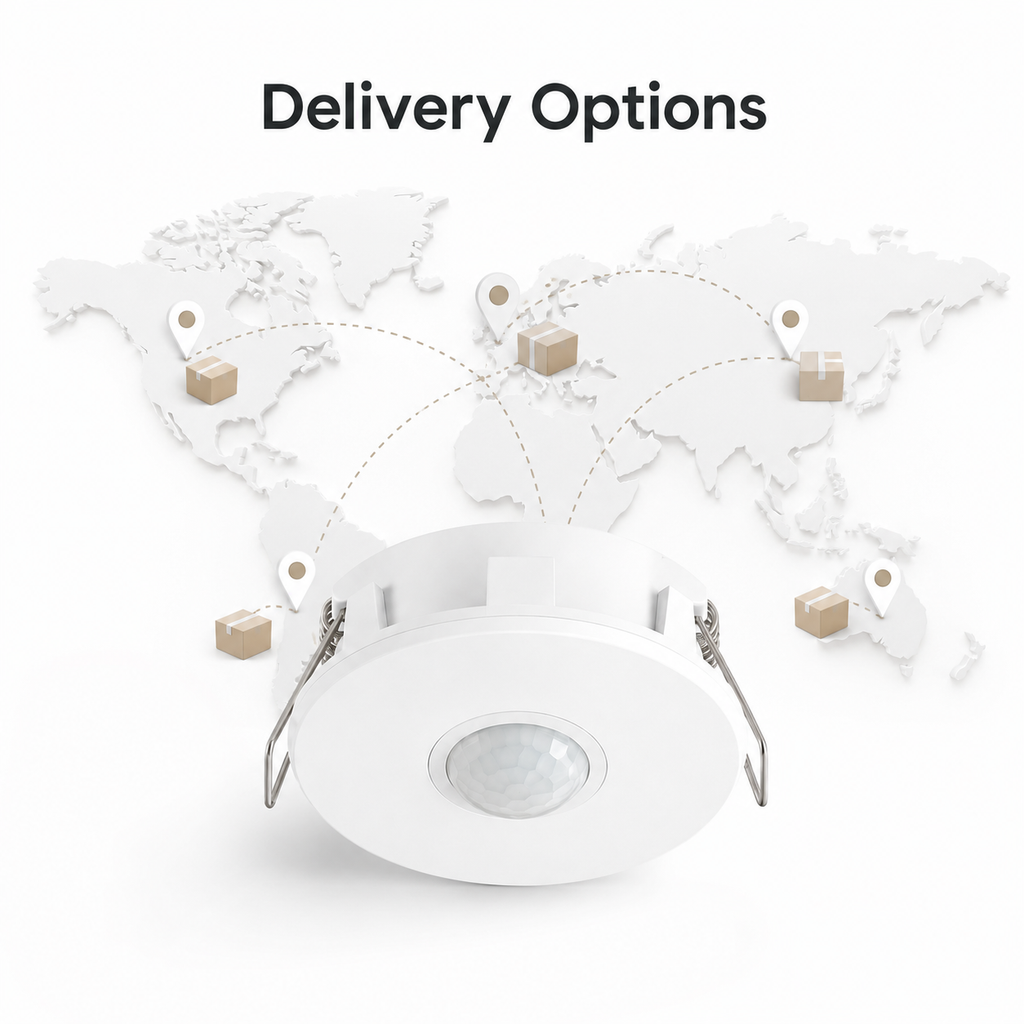 Generic delivery route map visual for ceiling sensor order