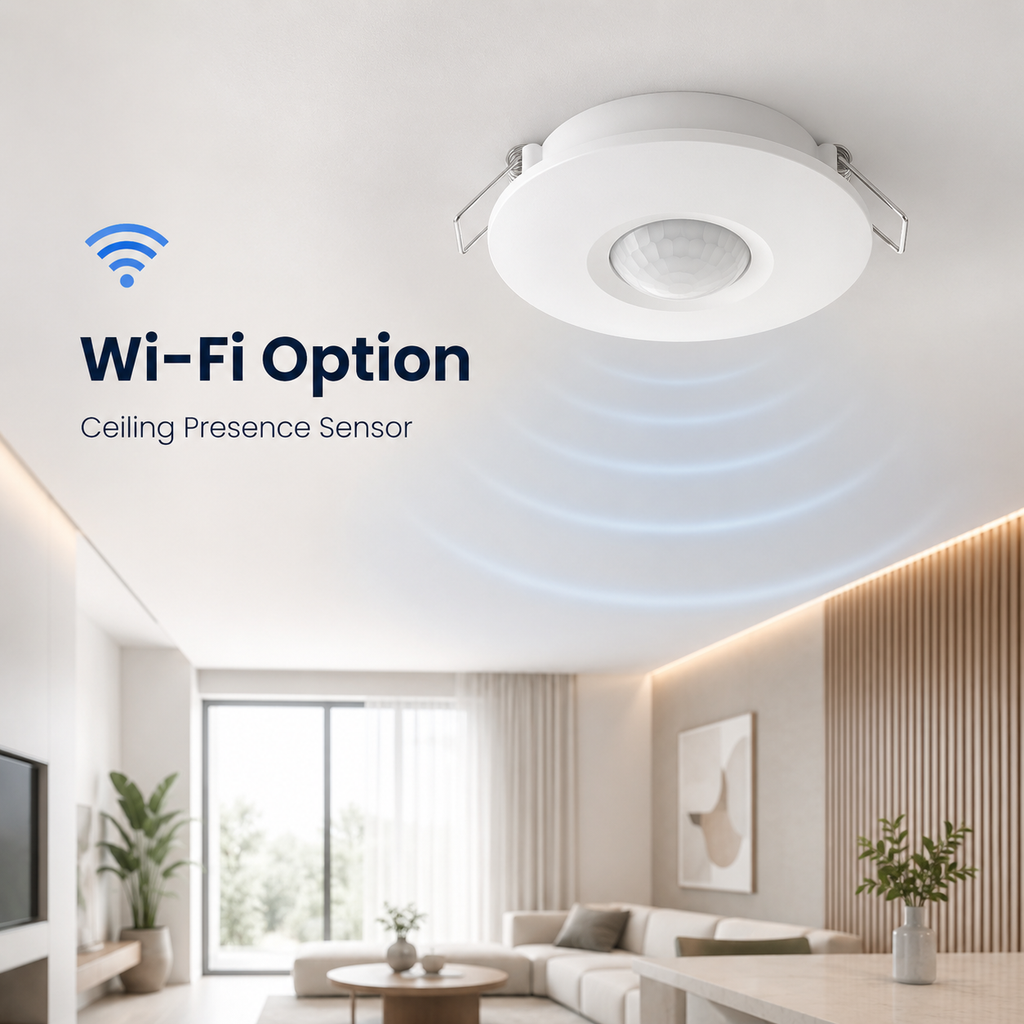 Wi-Fi option hero image for ceiling presence sensor