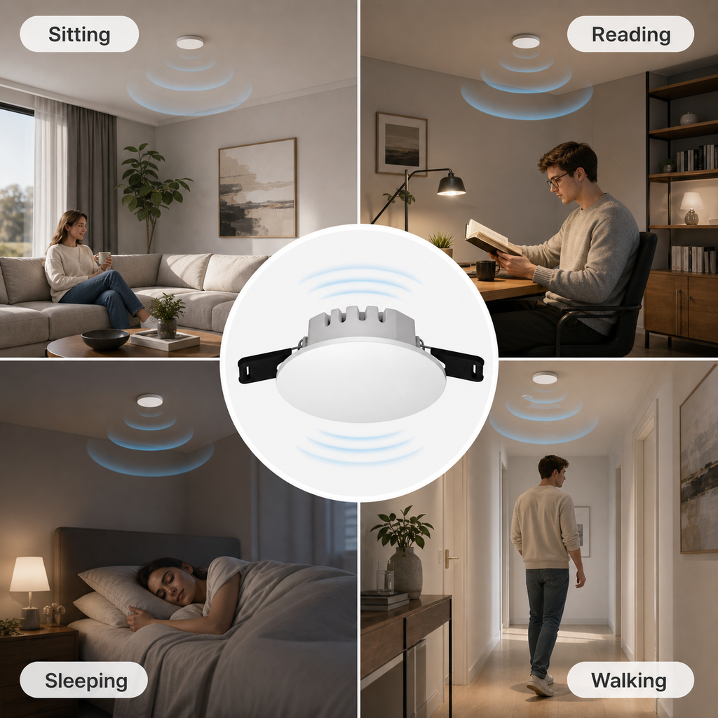 Room activity states for ceiling presence sensor