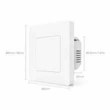 Interrupteur scene Zigbee blanc un bouton dimensions