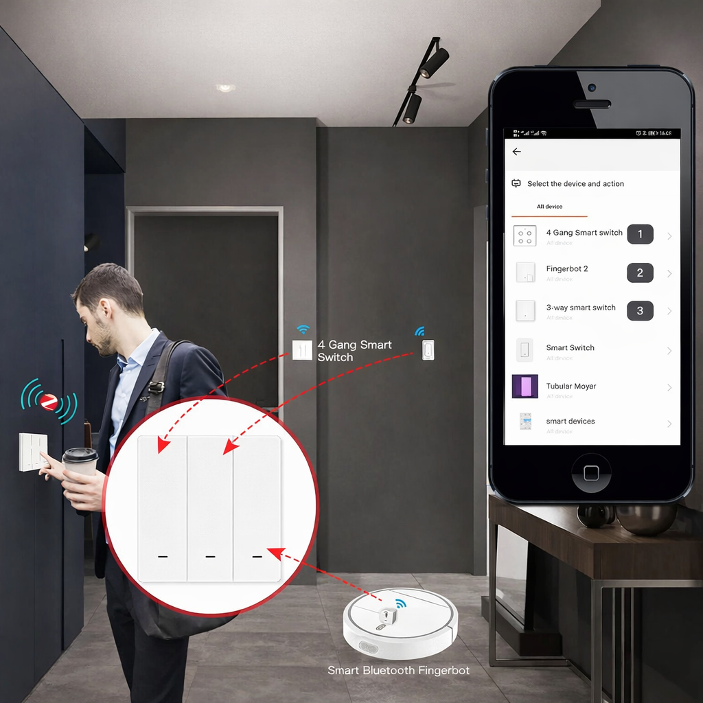 Interrupteur scene Zigbee controle via application