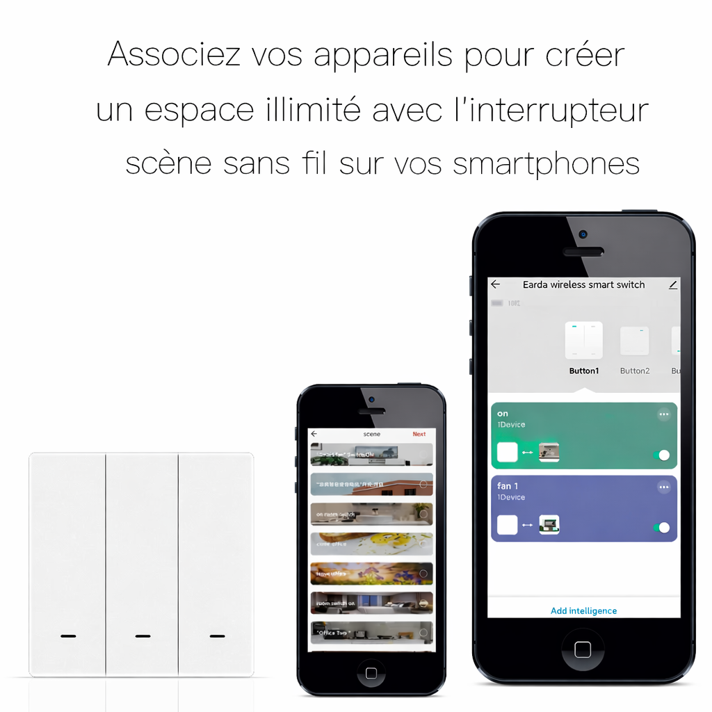 Interrupteur scene Zigbee espace illimite application