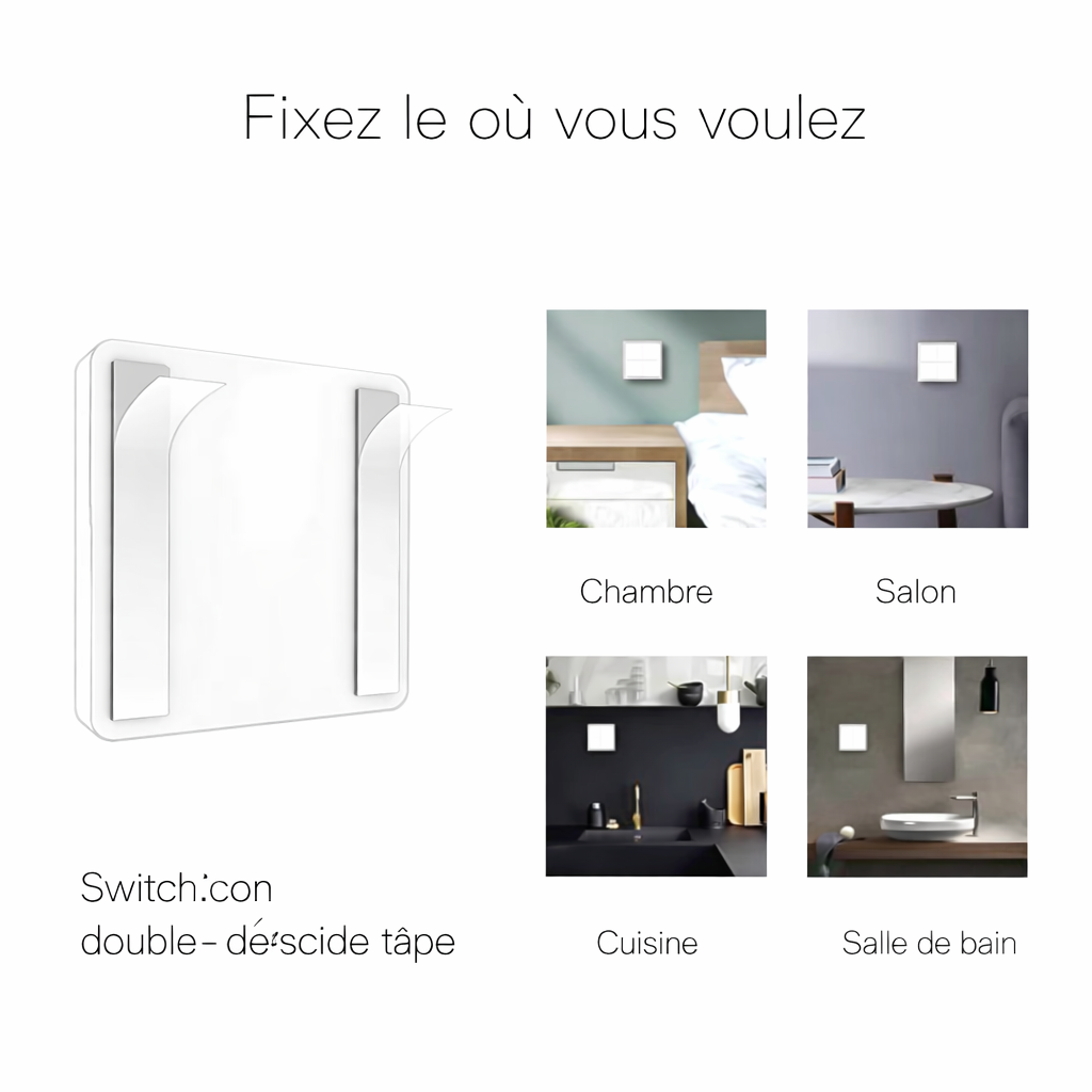 Interrupteur scene Zigbee fixation libre