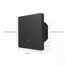 Interrupteur scene Zigbee noir un bouton dimensions