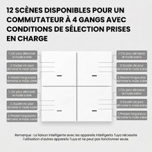 NéoScene 4 Pro Comfort avec quatre canaux pour sélectionner jusqu’à douze scénarios.