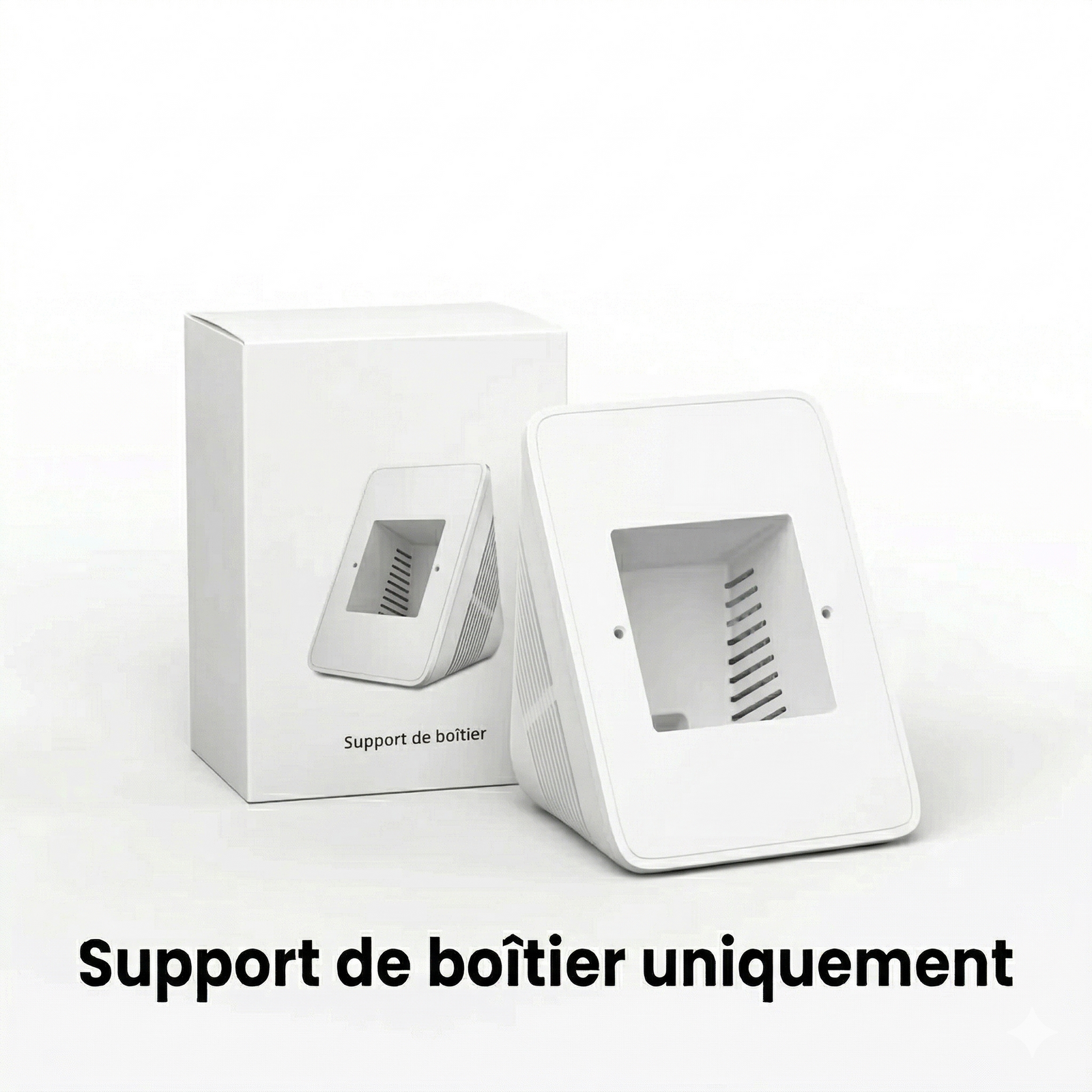 Support de boitier blanc avec emballage