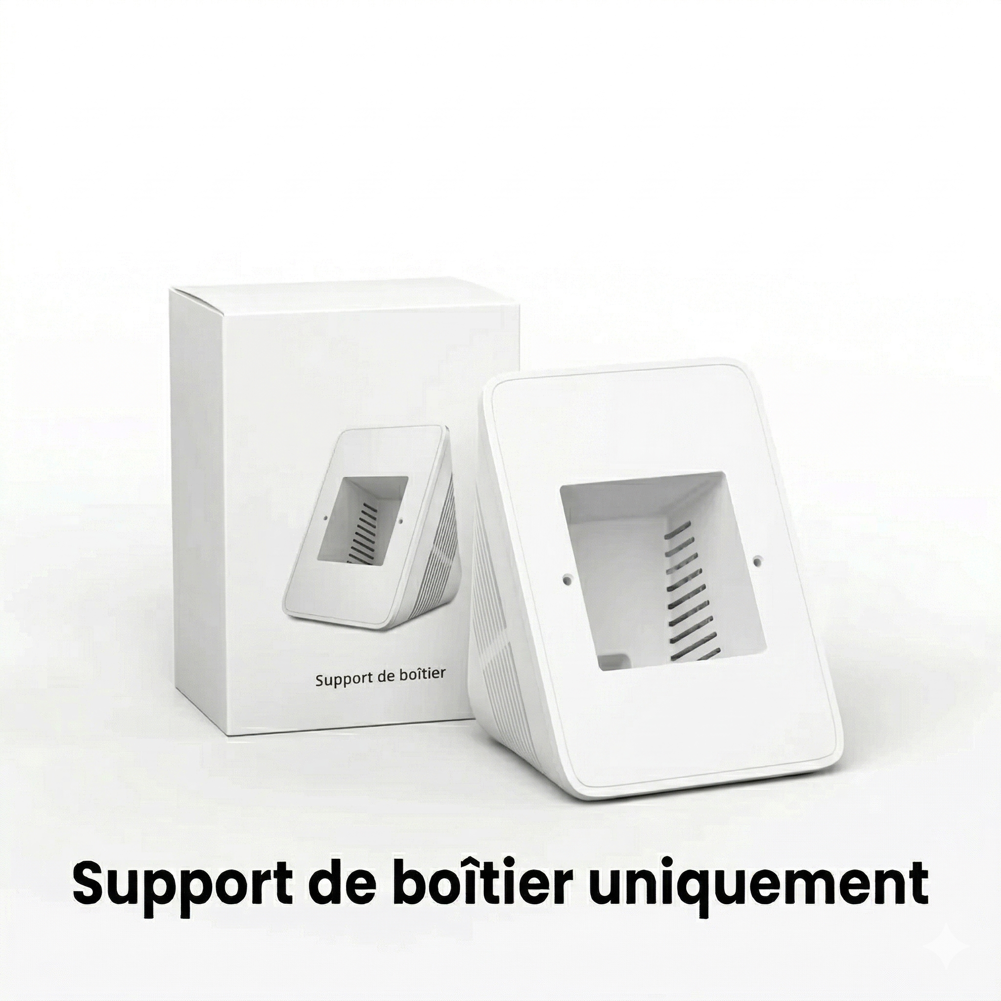 Support de boitier blanc avec emballage