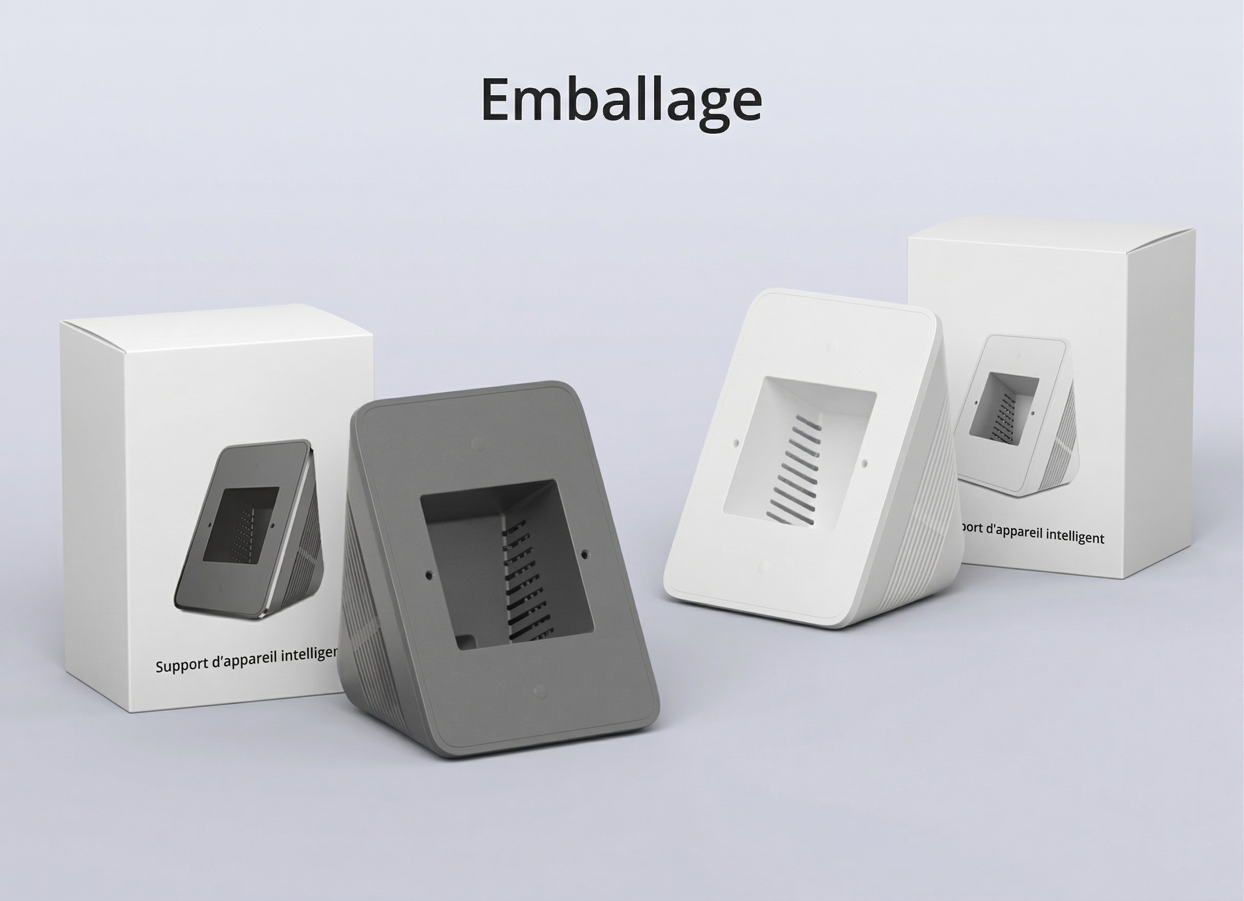 Emballage du support de boîtier SONOFF avec versions blanche et grise.