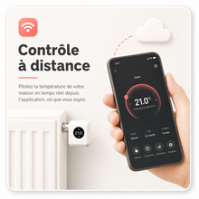 Tete thermostatique controle application mobile