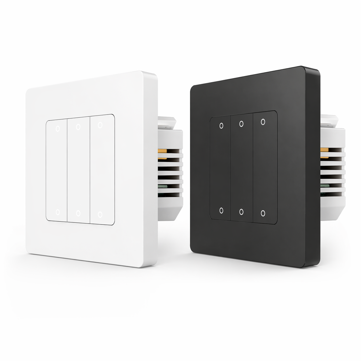 Thermostat mural boitiers noir et blanc