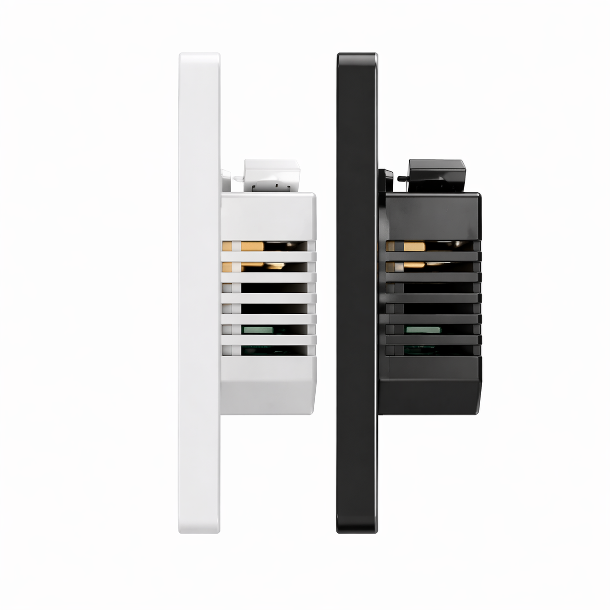 Thermostat mural profils noir et blanc