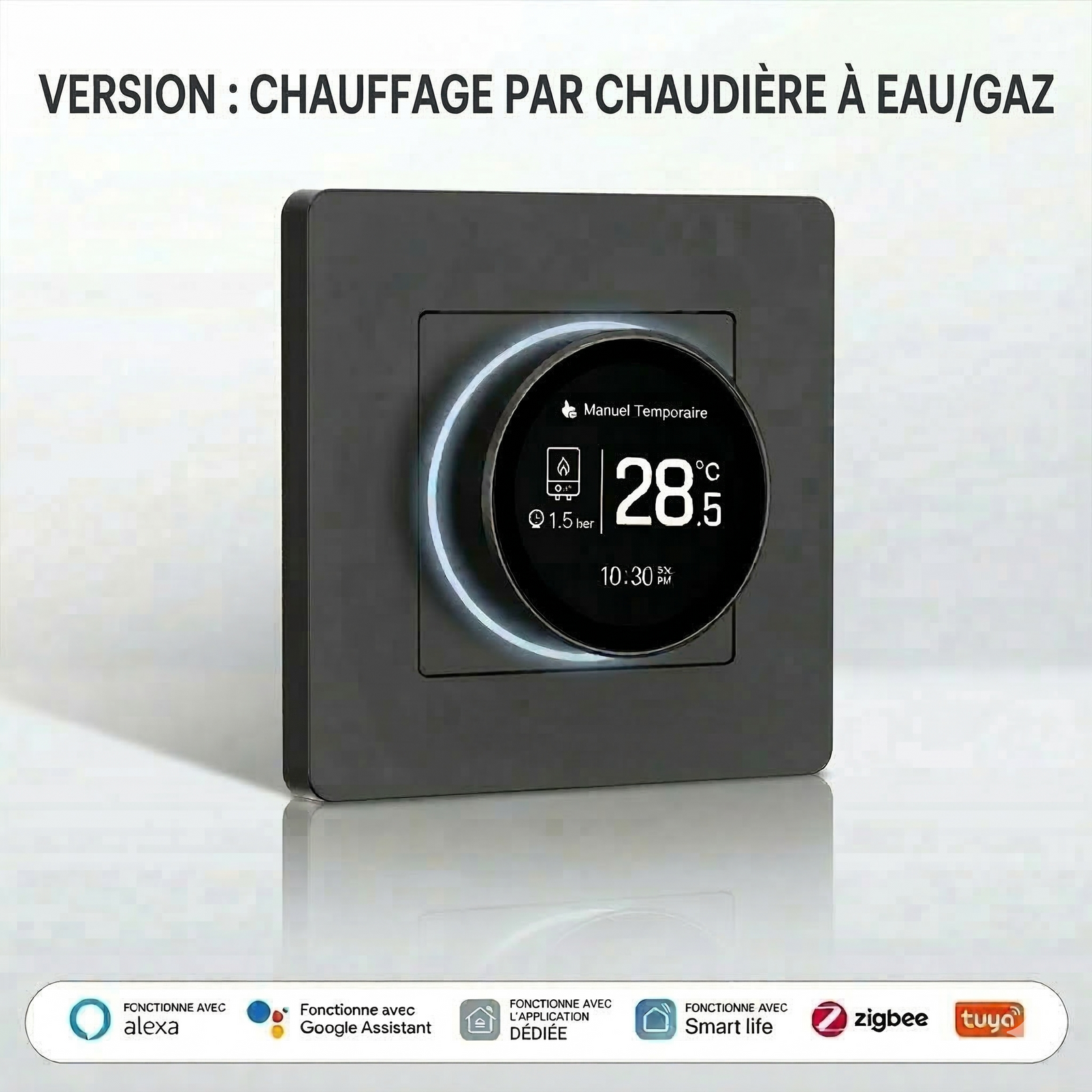 Thermostat Noir Absolu pour chaudière à eau ou gaz.