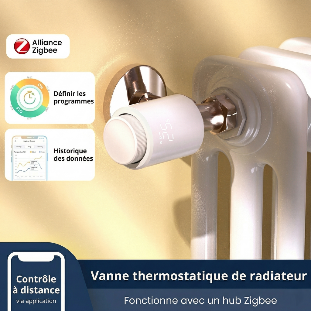 Vanne radiateur thermostatique Zigbee NeoTherm