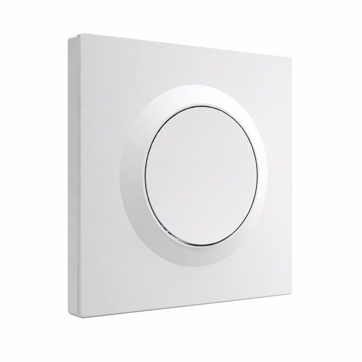Variateur rond blanc face produit