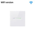Variateur tactile blanc Wi-Fi à un canal avec voyants verts.