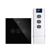 Variateur Noir Absolu horizontal avec télécommande RF blanche.