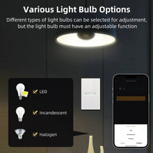 Variateur Wi-Fi vertical compatible avec ampoules LED incandescentes et halogènes.