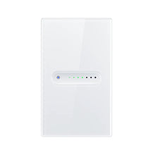 Variateur vertical blanc Wi-Fi à un canal avec voyant lumineux.