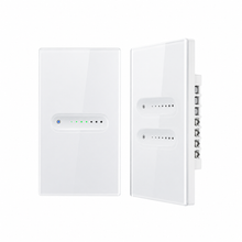 NéoBeam Essential, variateur Wi-Fi vertical blanc avec module arrière.
