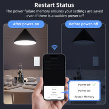 Variateur Wi-Fi vertical avec mémoire après coupure de courant.