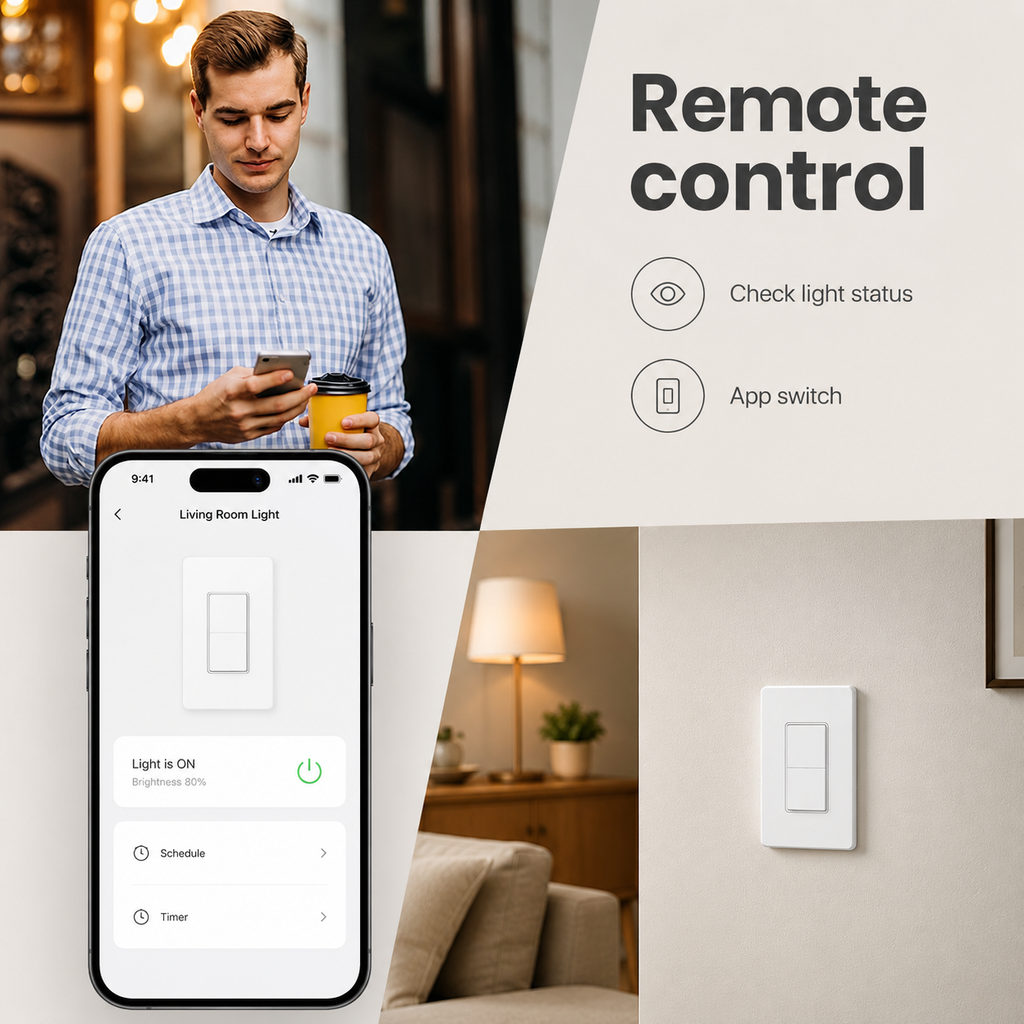 Remote control lifestyle scene for smart wall switch